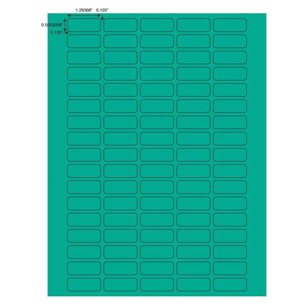 Label Sheets, Cryo, 33x13mm, for 1.5-2mL Tubes, Assorted Colors, 2125PK